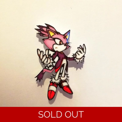 Sonic the Hedgehog - Blaze the cat pin badge Sonic the Hedgehog - Blaze the cat pin badge